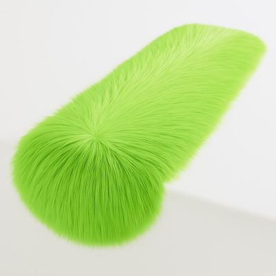 FabricLA Lime Green Faux Fur Accent Cut 12 x 30 Inches with Rounded Edges for Holiday & Christmas Decor