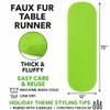 FabricLA Red Faux Fur Accent Cut 12 x 30 Inches with Rounded Edges for Holiday & Christmas Decor view 3