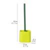 Toilet Brush and Holder Green Plastic Toilet Brush Holder Flat Brush Head Toilet Brush Wall Mounted Long Brush Handle Toilet Brush Holder Set Deep Cleaning Brush view 2