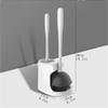 Toilet Brush and Holder Round Brush Head Toilet Brush with Rubber Unclogging Suction Bowl Toilet Bowl Brush Set Floor Standing Ventilation Base Toilet Brush Deep Cleaning Brush view 2