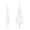 Slim Artificial Half Christmas Tree with Stand White 6 ft, Artificial Christmas Tree, Festive Christmas Tree, Xmas Trees, Festive Trees Perfect Holiday Decor view 3