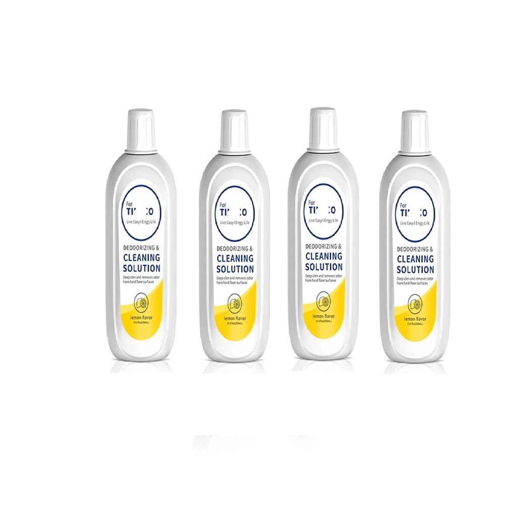 ITGHKM Vacuum Cleaner Floor Cleaning Solution with Lemon Flavor 500mlCompatible for Tineco Floor ONE S5/S3/IFLOOR3/IFLOOR2/IFLOOR Series(4pcs)