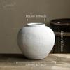 SYDDOL Large White Ceramic Vase, Modern Decorative Vase with Textured Abstract Pattern, Handmade for Home, Office, and Living Room Decoration (20CM) view 2