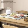 Food Warming Mat, Countertop Heating Warmer Tray, Foldable Multifunctional Pad for Daily Meals Gatherings with Accurate Temperature Control (US Plug 110V) view 2