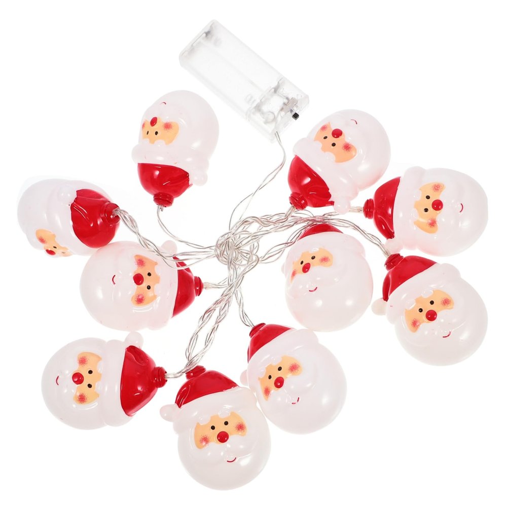CAXUSD Led Santa Claus String Lights 10 Lamps Decorative Lights for Indoor Outdoor Christmas Decor