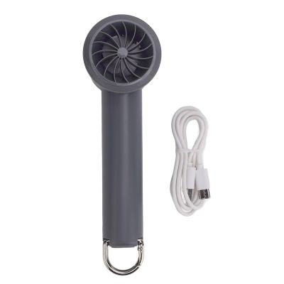 Alomejor Portable Handheld Mini Fan Fan with Digital Display 100 Speed Adjustment 14000RPM Strong Wind Power (Purple Grey)