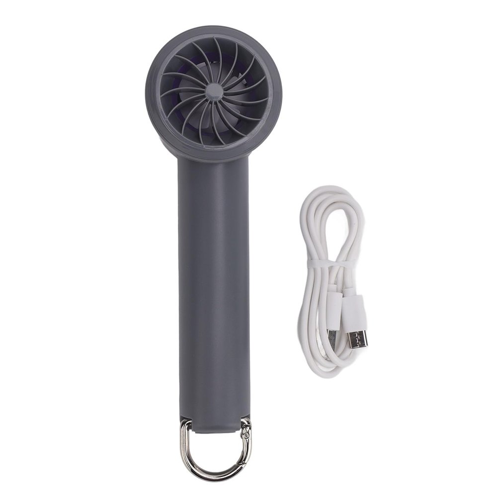Alomejor Portable Handheld Mini Fan Fan with Digital Display 100 Speed Adjustment 14000RPM Strong Wind Power (Purple Grey)