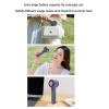 Alomejor Portable Handheld Mini Fan Fan with Digital Display 100 Speed Adjustment 14000RPM Strong Wind Power (Purple Grey) view 4