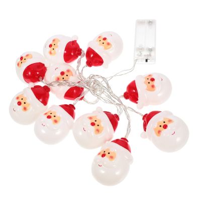 JEWEDECO Christmas Santa Claus Led Lights Energy Efficient Santa String Lights 10 Lamps Decorate Your Home 0.5w