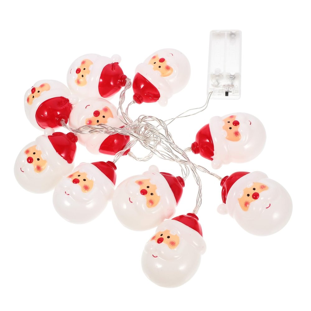 JEWEDECO Christmas Santa Claus Led Lights Energy Efficient Santa String Lights 10 Lamps Decorate Your Home 0.5w