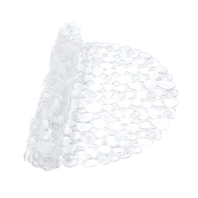 HOMOCONO Transparent Anti-Slip Bathroom Shower Mat Bath Pad with Flexible Design Non-Skid Surface Easy to Clean for Safe Use Bathtubs and Showers