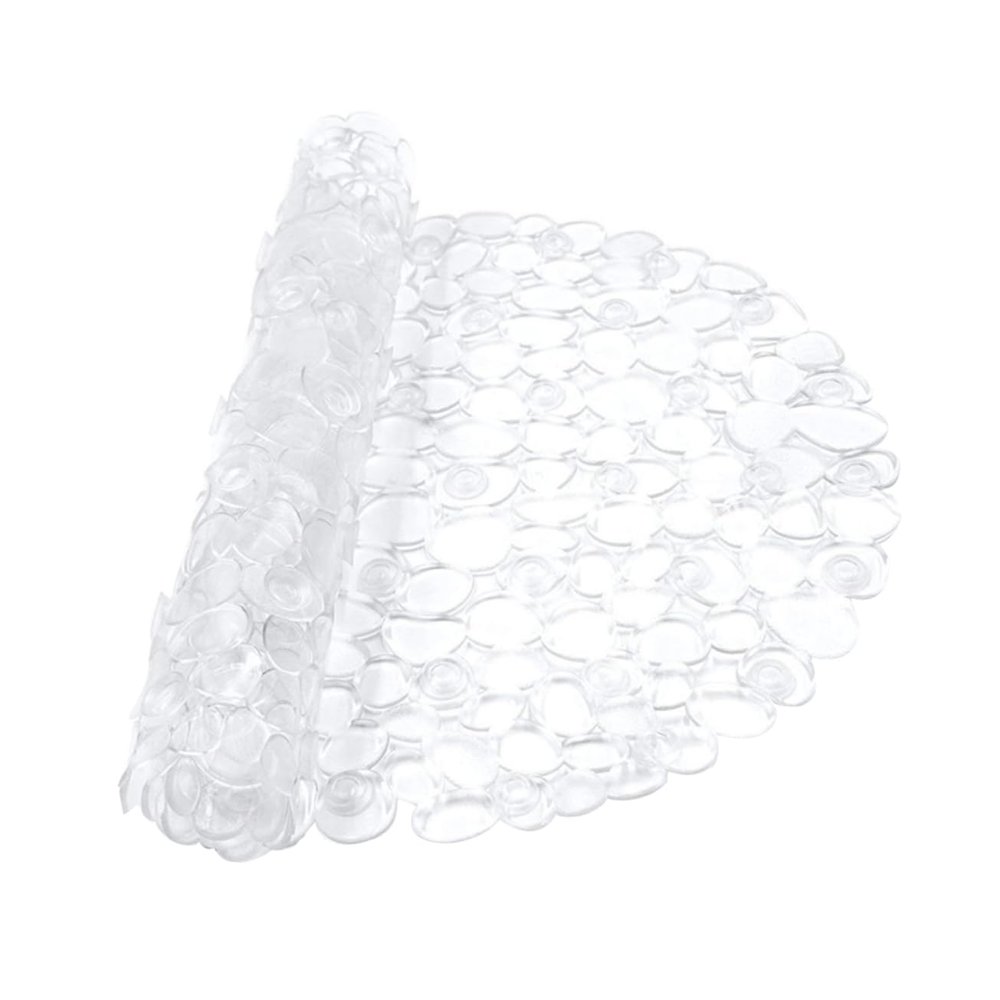 HOMOCONO Transparent Anti-Slip Bathroom Shower Mat Bath Pad with Flexible Design Non-Skid Surface Easy to Clean for Safe Use Bathtubs and Showers