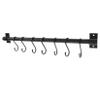 Unomor Kitchen Storage Wall Hanger with 7 Movable Hooks, Space Aluminum view 1