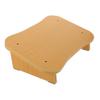 CAXUSD Wood Foot Rest Stool Footstool for Under Desk Use Ergonomic Design for Comfort for Office Home and Study Spaces Non-Skid Small Natural Finish view 1