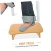 CAXUSD Wood Foot Rest Stool Footstool for Under Desk Use Ergonomic Design for Comfort for Office Home and Study Spaces Non-Skid Small Natural Finish view 2