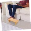 CAXUSD Wood Foot Rest Stool Footstool for Under Desk Use Ergonomic Design for Comfort for Office Home and Study Spaces Non-Skid Small Natural Finish view 3