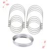 BEBEMOKO 24pcs Tinplate Wire Jar Hangers with Lid Rings Handle for Mason Jars Easy to Install for Outdoor Decor Weddings and Parties view 3