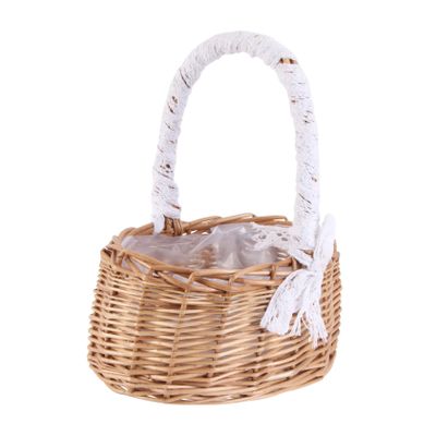 Handwoven Rattan Basket for Vegetables, Potted Plants Xmas