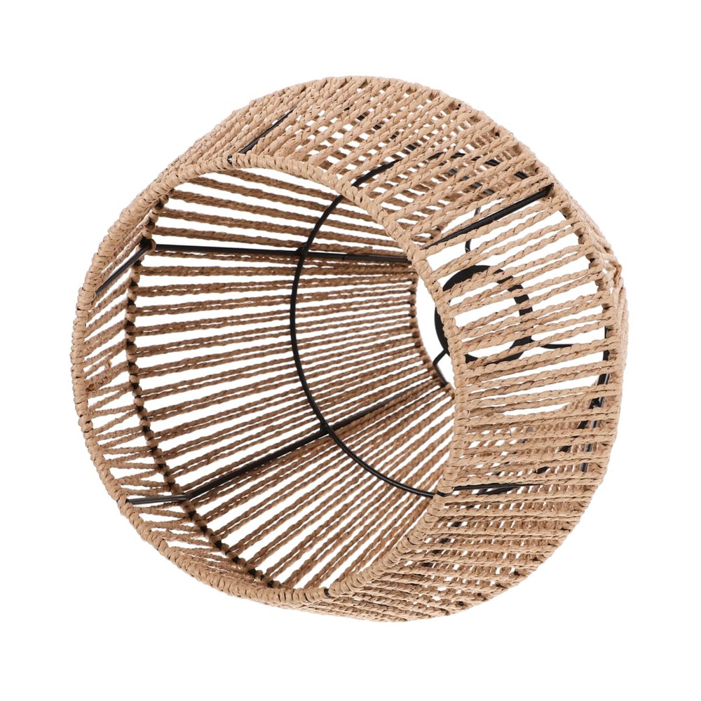 QUMIIRITY Woven Rattan Pendant Light Shade Handcrafted Rustic Lantern Lampshade for Ceiling Lighting for Dining Room Bedroom and Easy to Install