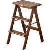 3 Layers Ash Wood Step Chair Multipurpose Folding Ladder Chair, Stablize Sofa Side Table Living Room Storage Rack view 1