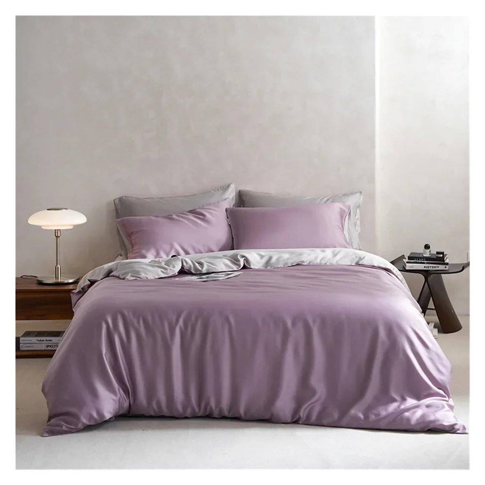 Green Bedding Set Double Color Queen Kinig Duvet Cover Pillowcase Flat Sheet Bed Cover Set,Bed