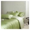 Green Bedding Set Double Color Queen Kinig Duvet Cover Pillowcase Flat Sheet Bed Cover Set,Bed view 2