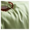 Green Bedding Set Double Color Queen Kinig Duvet Cover Pillowcase Flat Sheet Bed Cover Set,Bed view 3