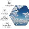 Coasters Set of 6 Leather Coasters Sky and White Clouds Coffee Cup Mat Drink Coasters Hexagon Tabletop Protection Mat for Bar Decorate Cup pad for Coffee Table Kitchen Dining Room view 3