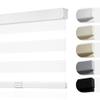 Boolegon Zebra Blinds for Windows, Cordless Blinds for Indoor Windows, Dual Layer Roll Up Window Blinds, Blackout Window Shades for Home, Office, Easy to Install, White, 29.5" W x 36" H view 1