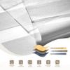 Boolegon Zebra Blinds for Windows, Cordless Blinds for Indoor Windows, Dual Layer Roll Up Window Blinds, Blackout Window Shades for Home, Office, Easy to Install, White, 29.5" W x 36" H view 2