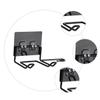 CANIGHT 2pcs Hair Dryer Rack Punch Wall Bracket for Bathroom -saving Storage Hook Holder for Hair Tools Easy to Install Black White view 3