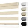 Boolegon Zebra Blinds for Windows, Cordless Blinds for Indoor Windows, Dual Layer Roll Up Window Blinds, Blackout Window Shades for Home, Office, Easy to Install, Dark Beige, 29" W x 36" H view 1