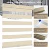 Boolegon Zebra Blinds for Windows, Cordless Blinds for Indoor Windows, Dual Layer Roll Up Window Blinds, Blackout Window Shades for Home, Office, Easy to Install, Dark Beige, 29" W x 36" H view 3