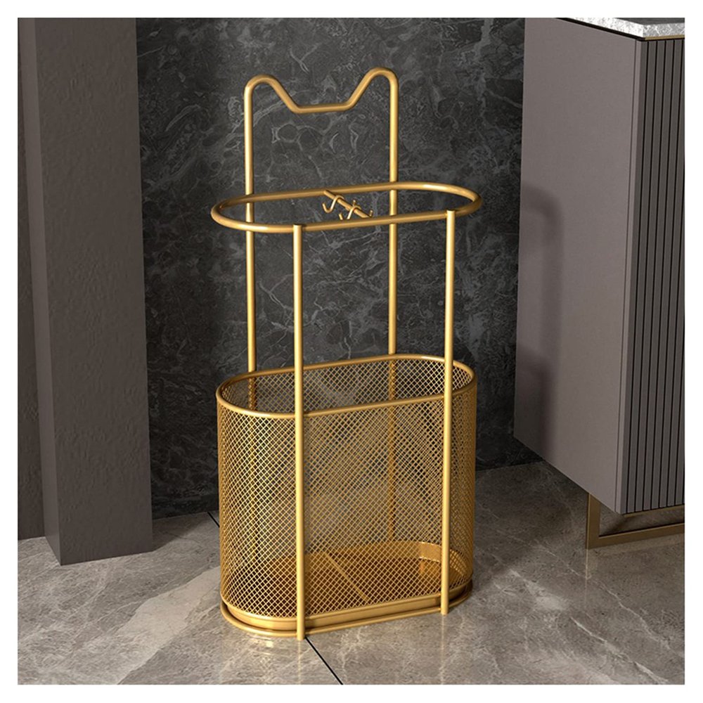 KYTGFH Umbrella Stand, Umbrella Stands Modern Simplicity Home Umbrella Rack Umbrella Holder with Drip Tray Umbrella Organizer for Hallway, Office, Porchand Door Entrances,Gold