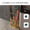 KYTGFH Umbrella Stand, Umbrella Stands Modern Simplicity Home Umbrella Rack Umbrella Holder with Drip Tray Umbrella Organizer for Hallway, Office, Porchand Door Entrances,Gold view 3