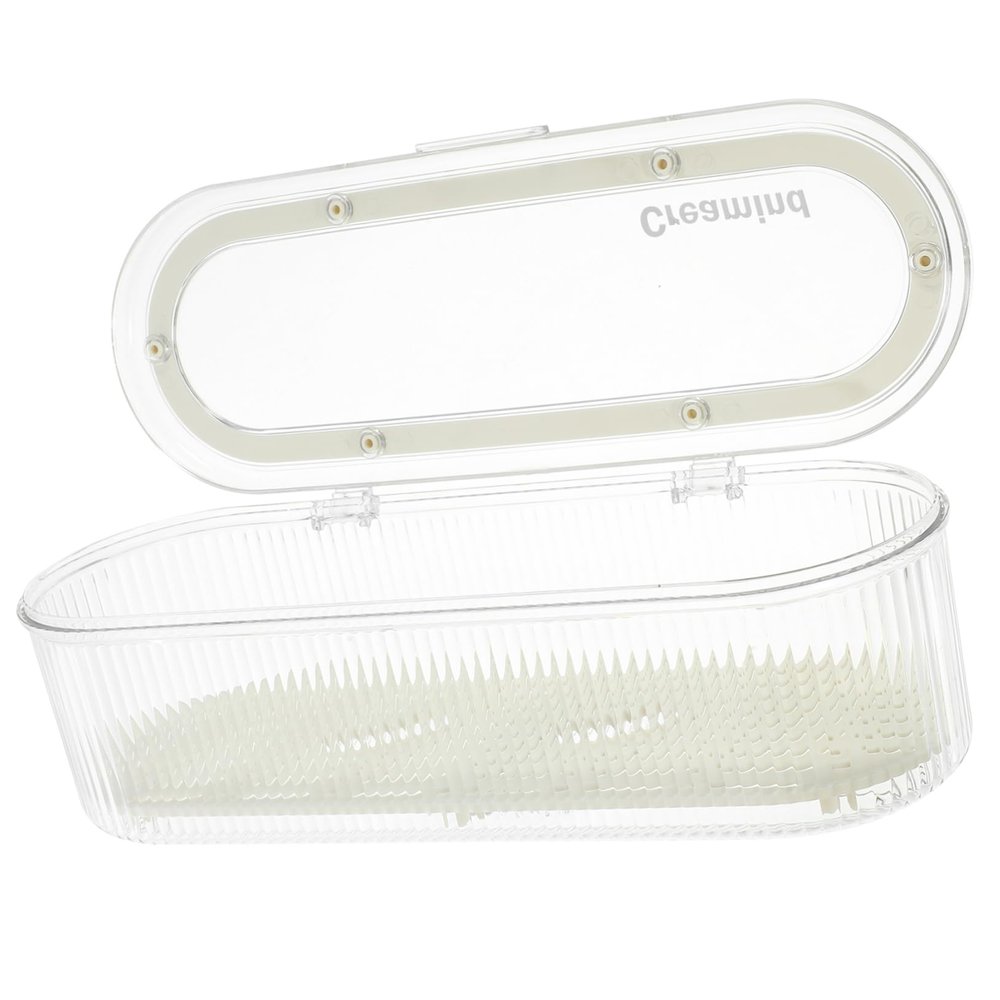 CONGARTENO Cutlery Organizer with Lid Kitchen Utensil Storage Box Drainer Basket for Chopsticks and Silverware Cream White Kitchen Accessory