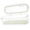 CONGARTENO Cutlery Organizer with Lid Kitchen Utensil Storage Box Drainer Basket for Chopsticks and Silverware Cream White Kitchen Accessory view 1