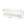 CONGARTENO Cutlery Organizer with Lid Kitchen Utensil Storage Box Drainer Basket for Chopsticks and Silverware Cream White Kitchen Accessory view 2