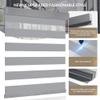 Boolegon Zebra Blinds for Windows, Cordless Blinds for Indoor Windows, Dual Layer Roll Up Window Blinds, Blackout Window Shades for Home, Office, Easy to Install, Grey, 63" W x 56" H view 3