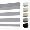Boolegon Zebra Blinds for Windows, Cordless Blinds for Indoor Windows, Dual Layer Roll Up Window Blinds, Blackout Window Shades for Home, Office, Easy to Install, Grey, 79" W x 64" H view 1