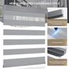 Boolegon Zebra Blinds for Windows, Cordless Blinds for Indoor Windows, Dual Layer Roll Up Window Blinds, Blackout Window Shades for Home, Office, Easy to Install, Grey, 79" W x 64" H view 3