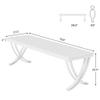 Tribesigns 2-Person Office Computer Desk, 78.7-Inch Extra Long Desk, Large Double Writing Desk for Home Office, Workstation Work Desk for Two People with Stylish Legs (White) view 2