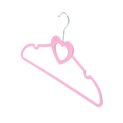 10pcs Coat Hanger Pink Plastic Clothes Hangers Space-Saving No Edge Hooks and Versatile for Home Style