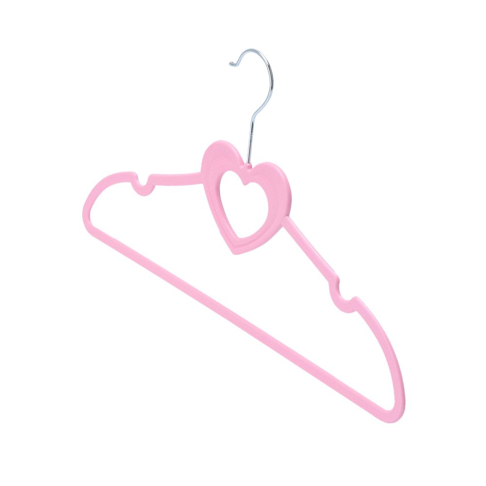 10pcs Coat Hanger Pink Plastic Clothes Hangers Space-Saving No Edge Hooks and Versatile for Home Style