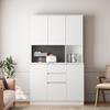74" Tall Kitchen Hutch Cabinet with Storage, Microwave Pantry Cabinet with Charging Station, Freestanding Buffet Hutch with Coffee Bar for Living Room, Dining Room, Kitchen (Whtie) view 1