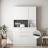 74" Tall Kitchen Hutch Cabinet with Storage, Microwave Pantry Cabinet with Charging Station, Freestanding Buffet Hutch with Coffee Bar for Living Room, Dining Room, Kitchen (Whtie) view 4