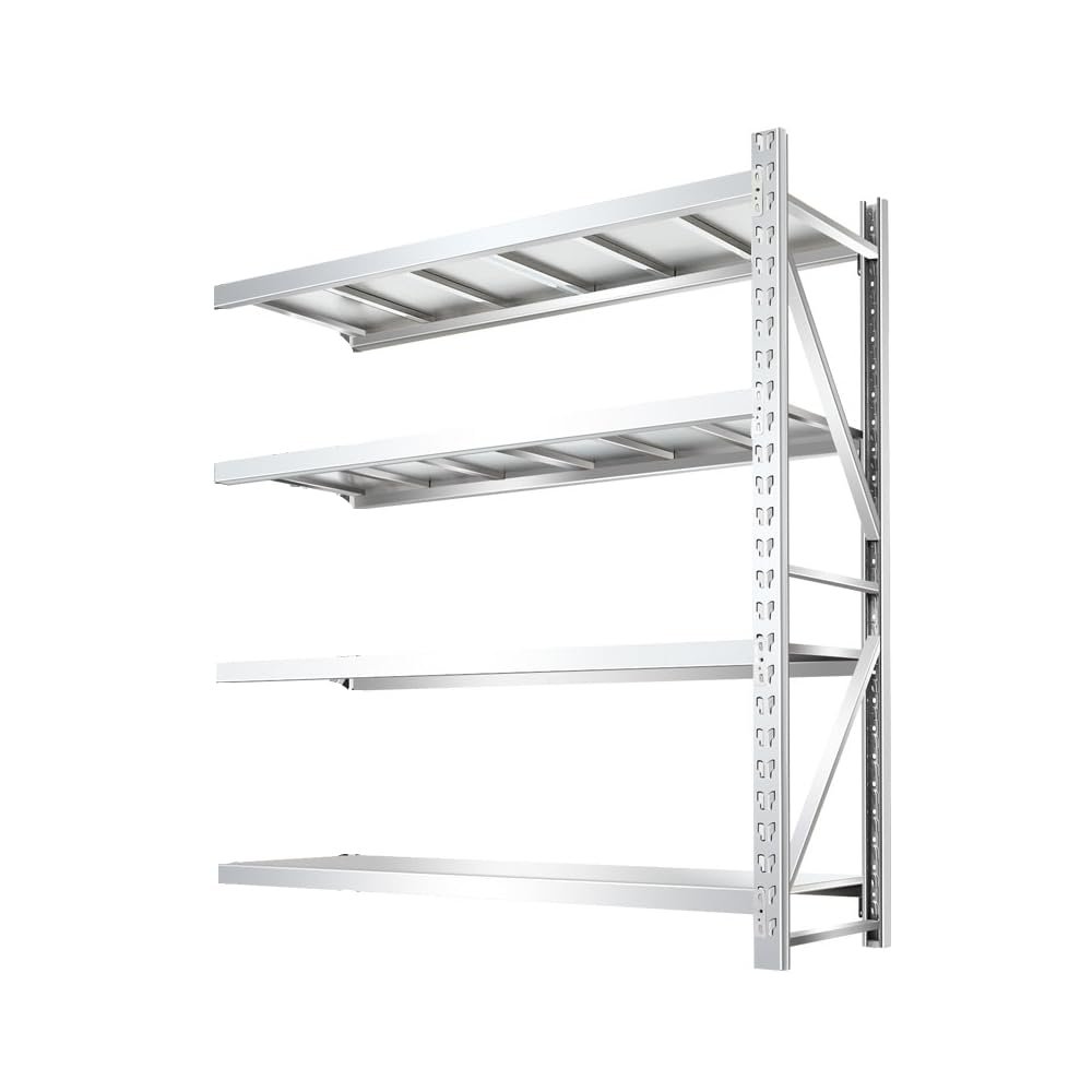 Cleanroom-Ready Stainless Rack, 4 Shelves, Easy-Clean, High Weight Capacity
