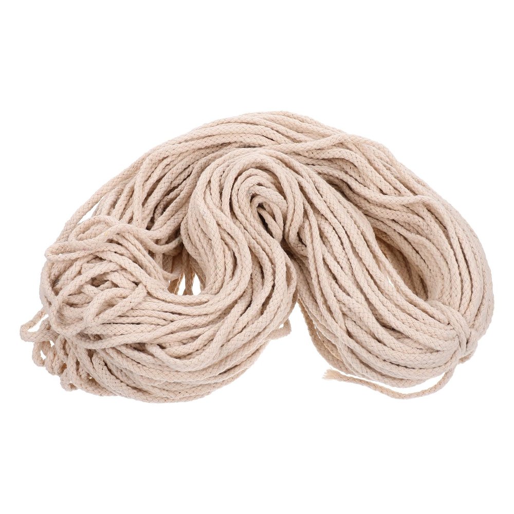 BELLIFFY 1roll Cord Multipurpose Woven Rope for Crafts Home Decor and Wrapping Versatile Hand Woven String for Creative Projects