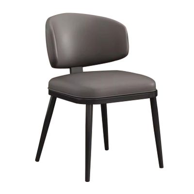 MARIYCH Modern PU Leather Dining Chairs, Armless Dining Room Chairs, Upholstered Kitchen Side Chairs with Metal Legs