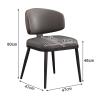 MARIYCH Modern PU Leather Dining Chairs, Armless Dining Room Chairs, Upholstered Kitchen Side Chairs with Metal Legs view 3